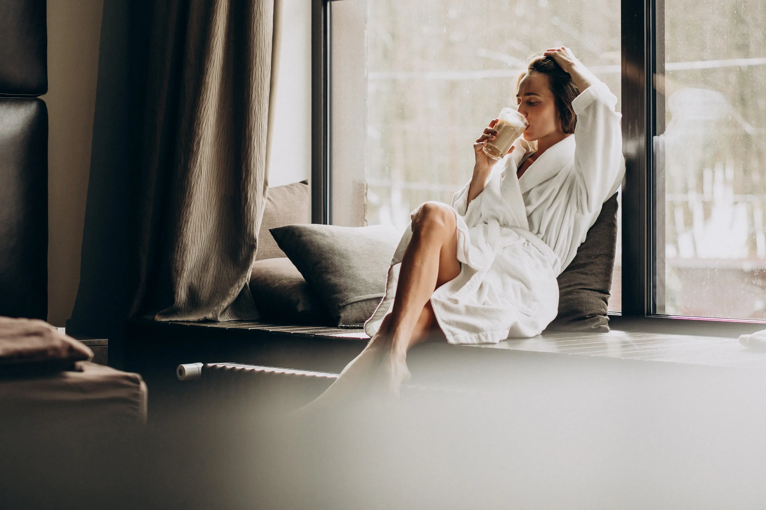RelaxDrinkingLatte